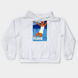 Vintage Travel Poster Switzerland Flims Kids Hoodie